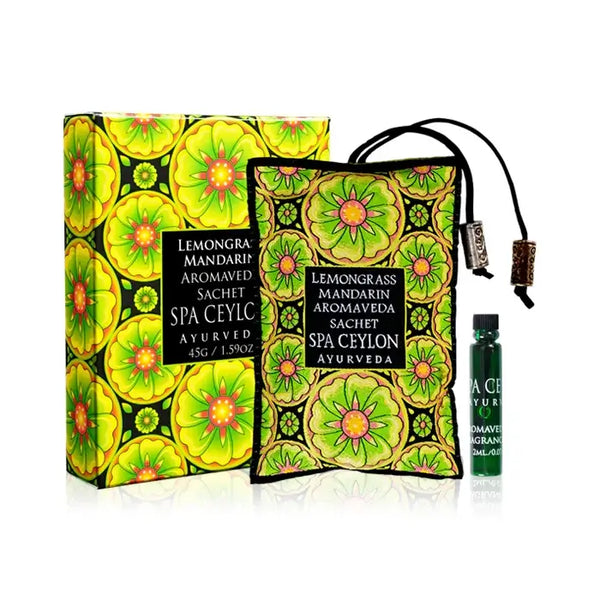 Aromaveda Natural Sachets - Lemongrass Mandarin 45gr + 2ml Vial