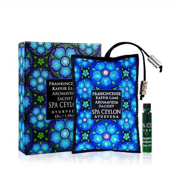 Aromaveda Natural Sachets - Frankincense Kaffir Lime 45gr + 2ml Vial